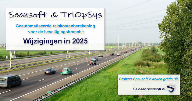 Reiskostenberekening in 2025 - Secusoft, dé software voor beveiligers