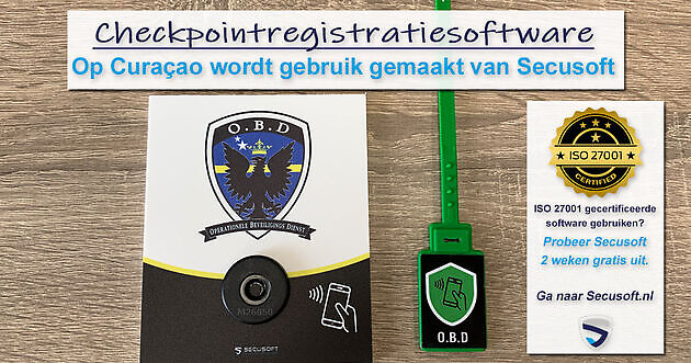 Mooie bordjes en NFC-tiewraps voor O.B.D Curaçao - Secusoft, dé software voor beveiligers